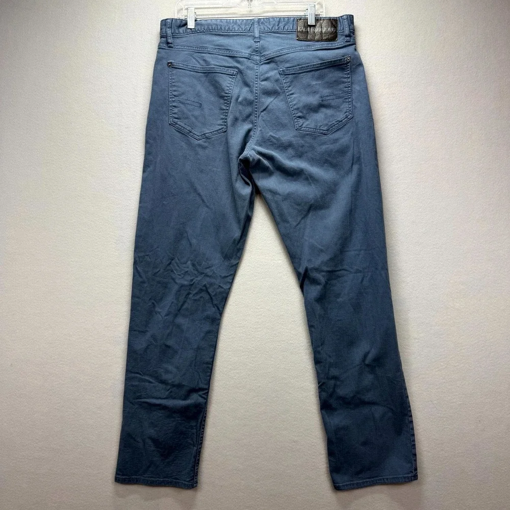 Calvin Klein Jeans Chino Mens 36x34 Blue Stretch All Day Street Comfort Straight